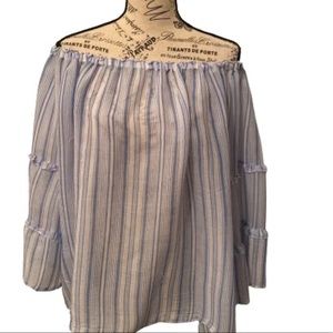 Zac & Rachel Off Shoulder Shirt